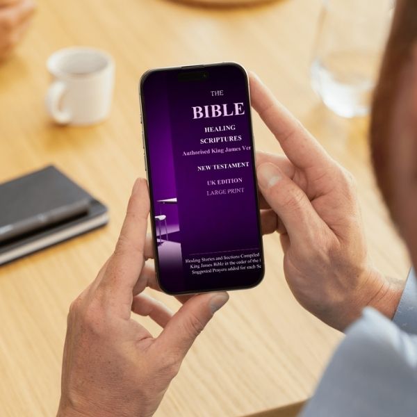 The Bible Healing Scriptures New Testament KJV UK Edition (Kindle eBook) - Large Print