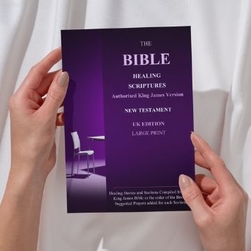 The Bible Healing Scriptures New Testament: KJV UK (Hardback) - Large Print