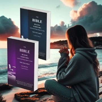 The Bible Healing Scriptures New Testament: KJV UK (Hardback) - Large Print